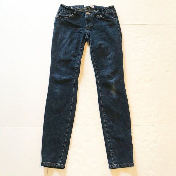 CABI Skinny Dark Wash Low Rise Stretch Blue Denim Jeans Womens 2 - Picture 3 of 10